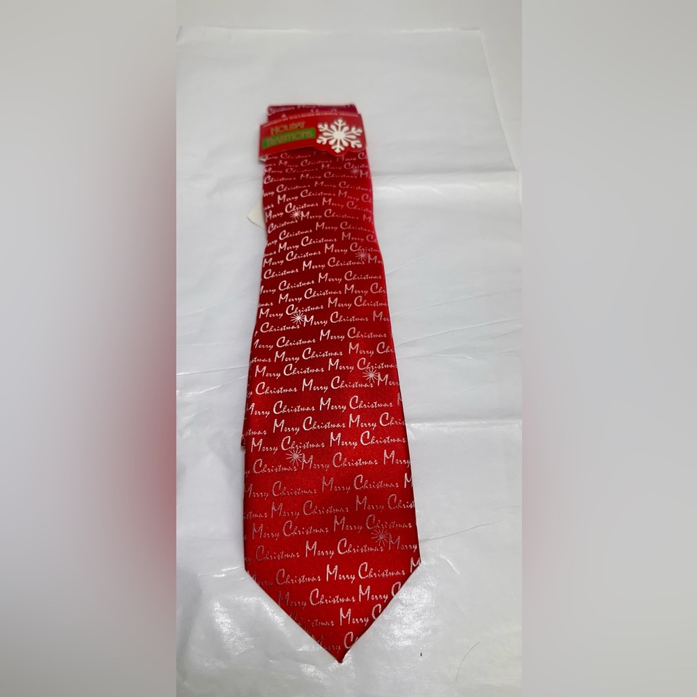 Hallmark Red Merry Christmas Tie‎